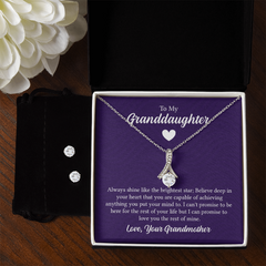 Alluring Beauty Necklace & Earring Set (To My Granddaughter)