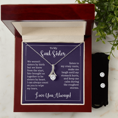 Alluring Beauty Necklace & Earring Set (To My Soul Sister)