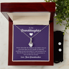 Alluring Beauty Necklace & Earring Set (To My Granddaughter)