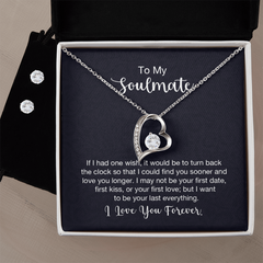 Forever Love Necklace & Earring Set (To My Soulmate)