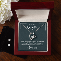 Forever Love Necklace & Earring Set (To My Bonus Daughter)