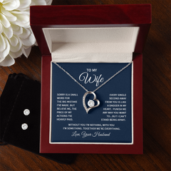 Forever Love Necklace & Earring Set (To My Wife, Sorry)