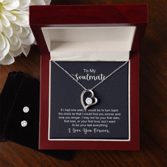 Forever Love Necklace & Earring Set (To My Soulmate)