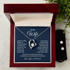 Forever Love Necklace & Earring Set (To My Wife, Sorry)
