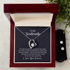 Forever Love Necklace & Earring Set (To My Soulmate)
