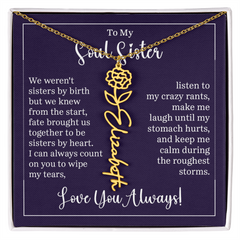Flower Name Necklace (To My Soul Sister)