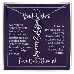 Flower Name Necklace (To My Soul Sister)