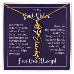 Flower Name Necklace (To My Soul Sister)