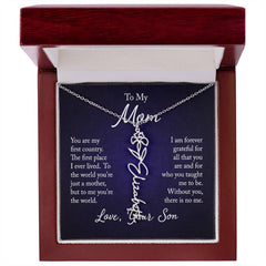 Flower Name Necklace (To My Mom, Love Son)
