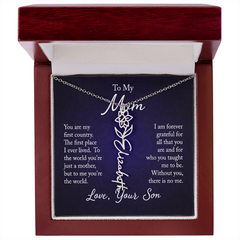 Flower Name Necklace (To My Mom, Love Son)