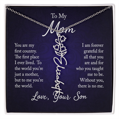 Flower Name Necklace (To My Mom, Love Son)