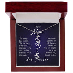Flower Name Necklace (To My Mom, Love Son)
