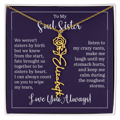 Flower Name Necklace (To My Soul Sister)
