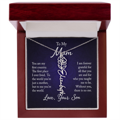 Flower Name Necklace (To My Mom, Love Son)