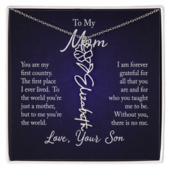 Flower Name Necklace (To My Mom, Love Son)